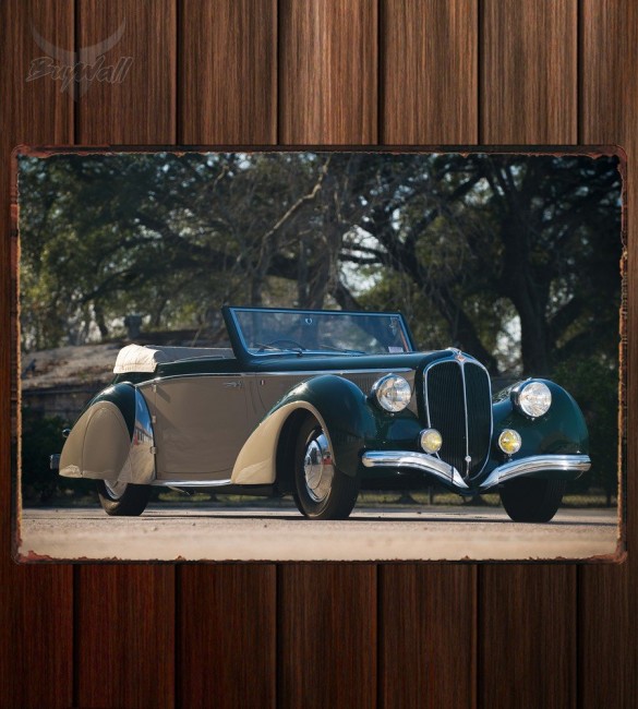 Металлическая табличка Delahaye 135 M Cabriolet by Pennock Металлическая табличка Delahaye 135 M Cabriolet by Pennock